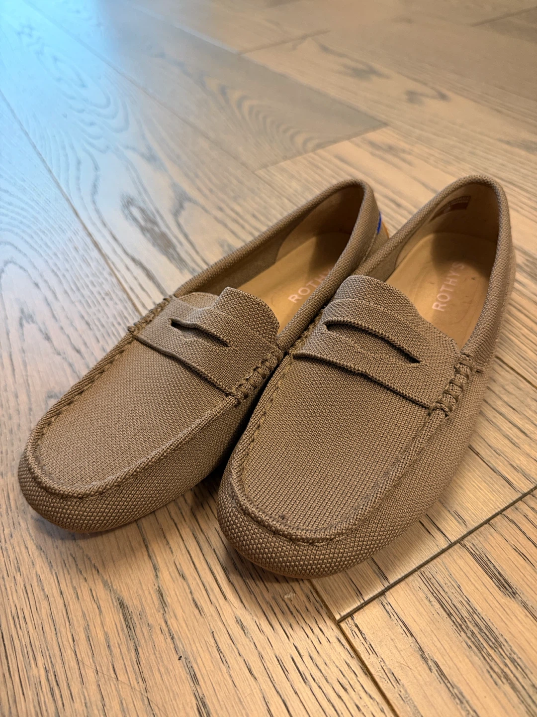 Rothy's The Loafer Flats Tan Knit Women's Size 7