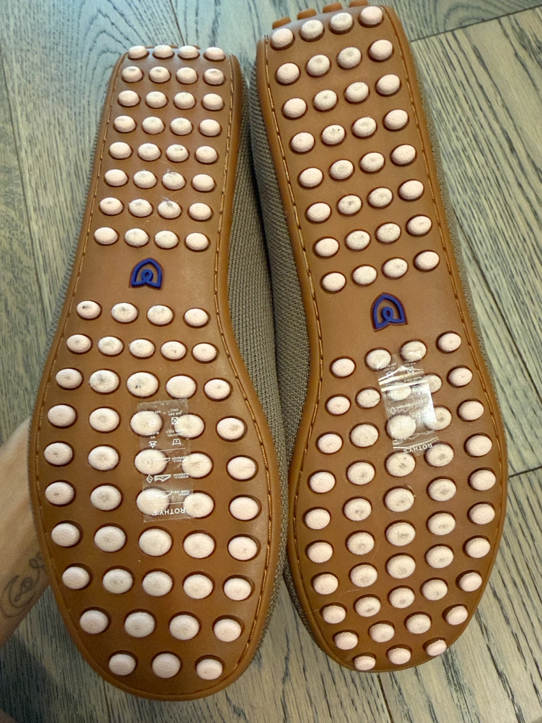 Rothy's The Loafer Flats Tan Knit Women's Size 7 - photo 2