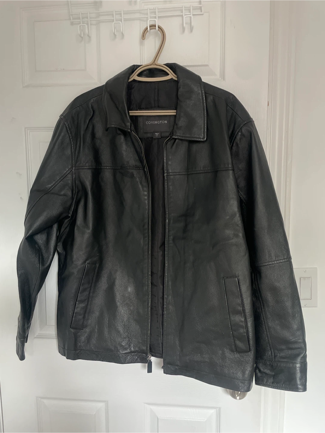 Covington Men's Black Genuine Leather Jacket