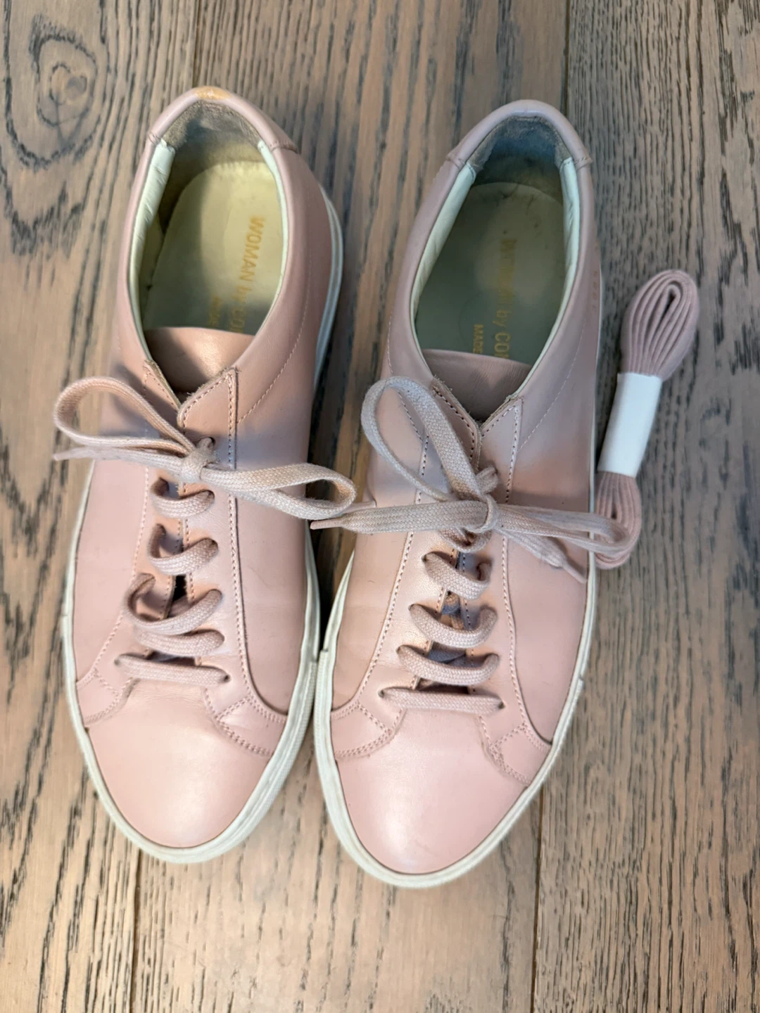 Common Projects Pink Leather Sneakers