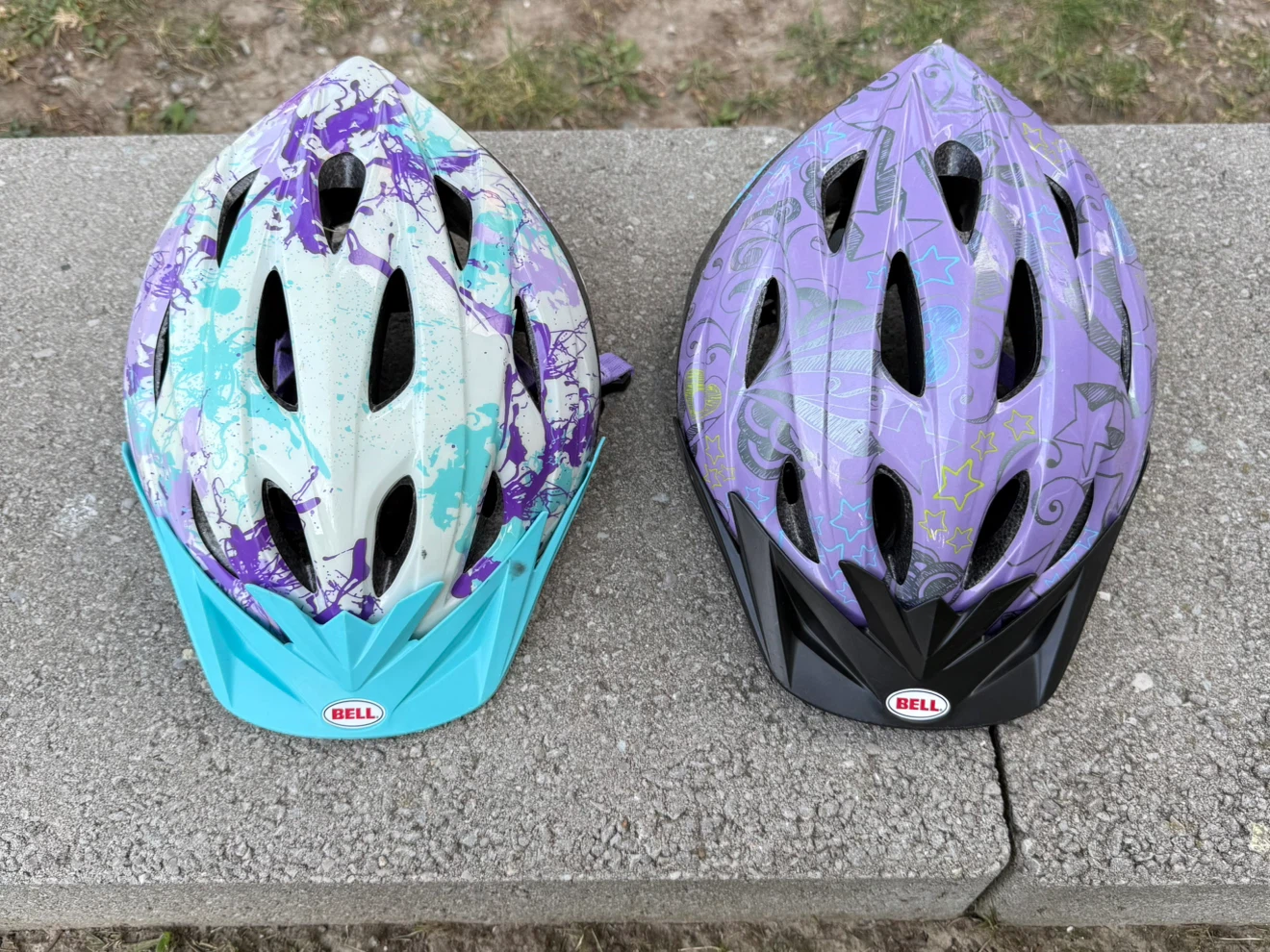 Bell Kids Bike Helmets (2 Pack) Purple/Teal