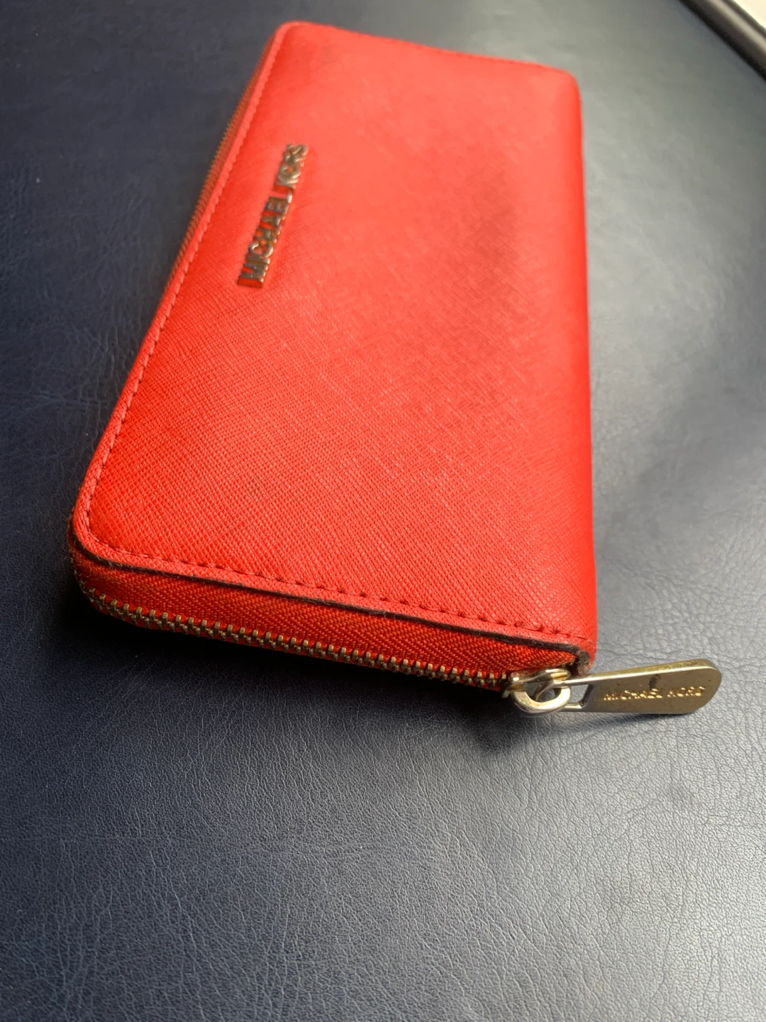 Michael Kors Red Zip Around Wallet