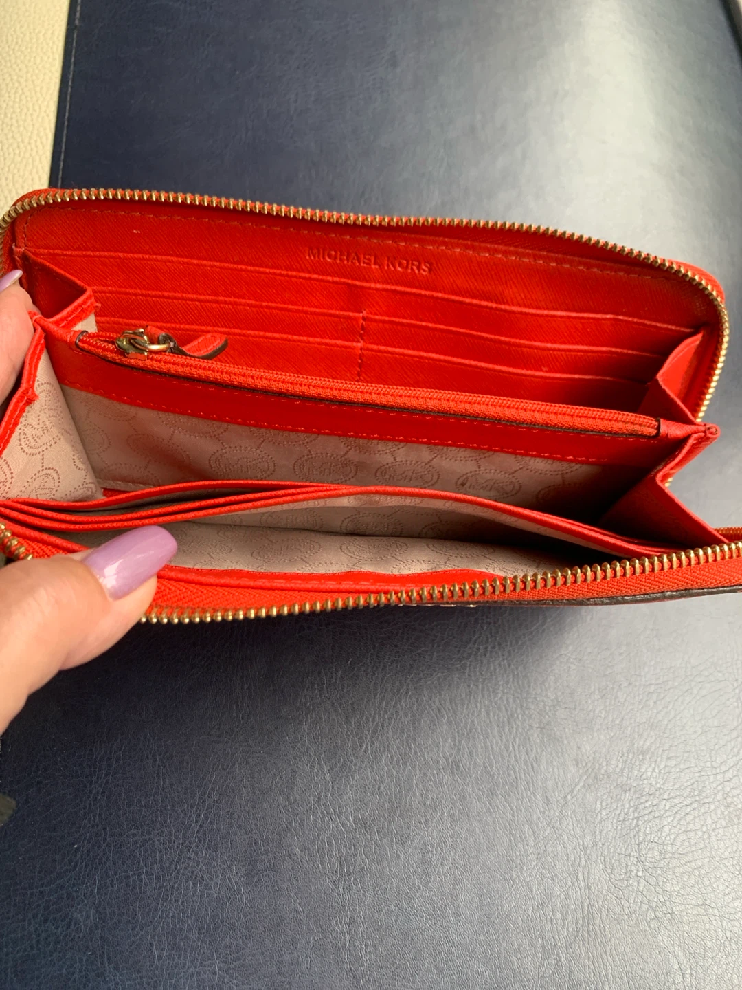 Michael Kors Red Zip Around Wallet - photo 3