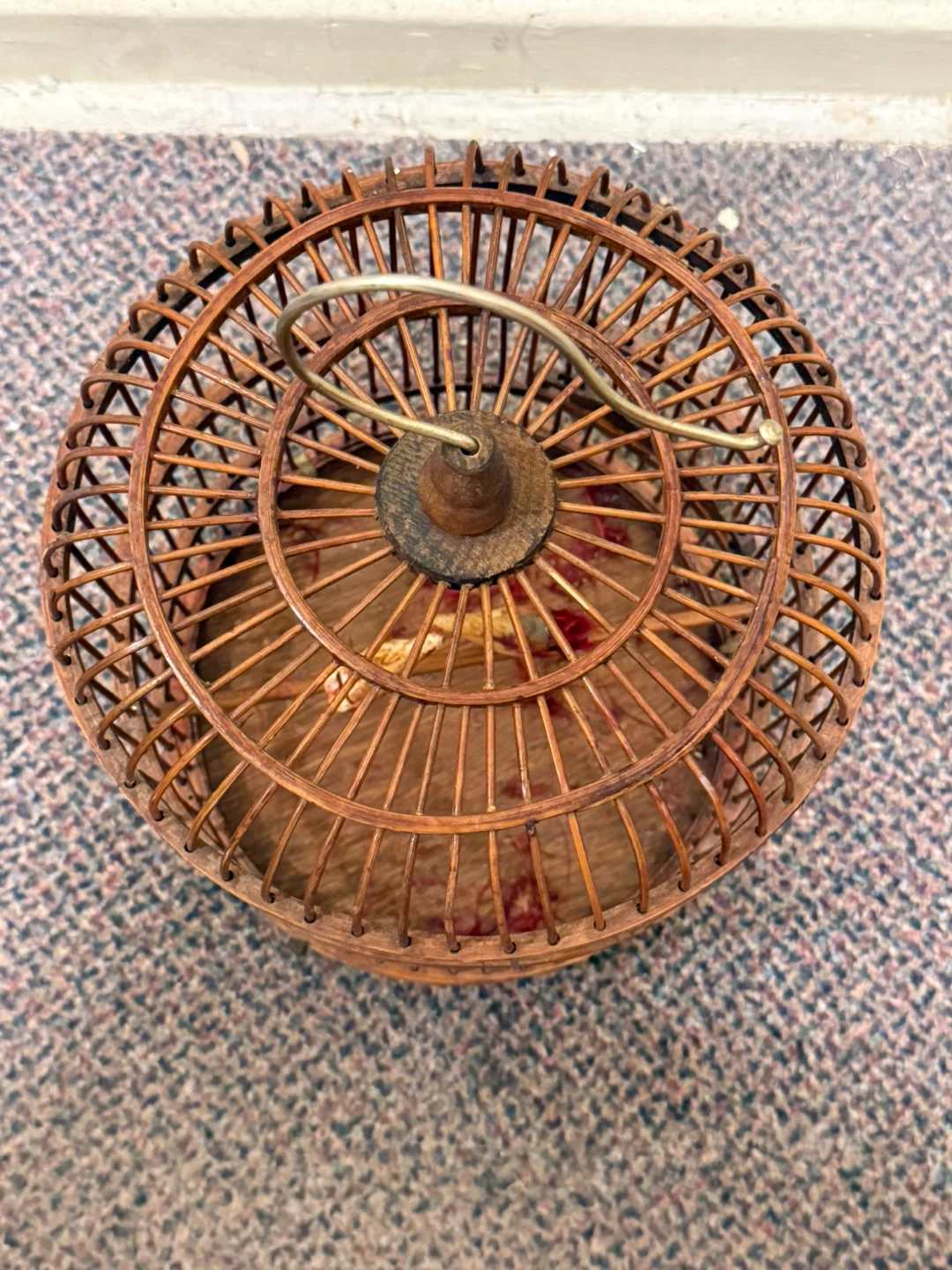 Vintage Bamboo Bird Cage - photo 2