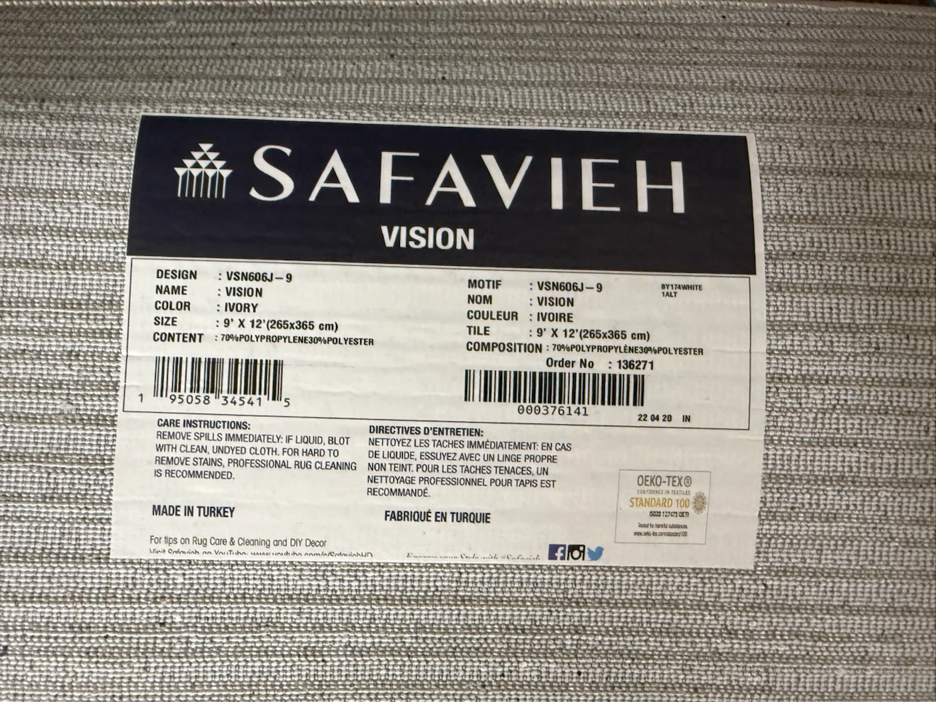 Safavieh Vision Ivory 9' x 12' Area Rug - photo 3