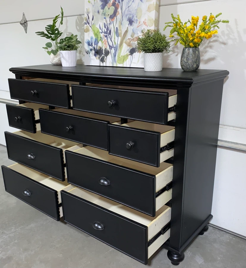 Beautiful Hardwood XL Long Dresser Midnight Black - photo 2