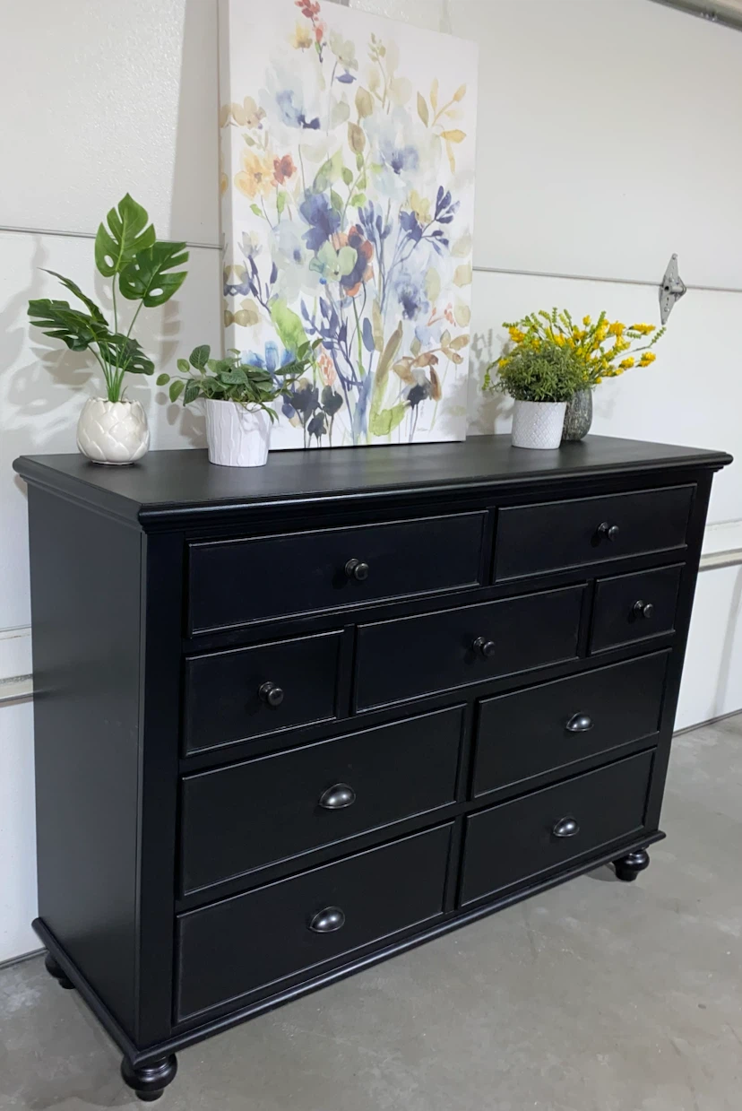 Beautiful Hardwood XL Long Dresser Midnight Black - photo 3