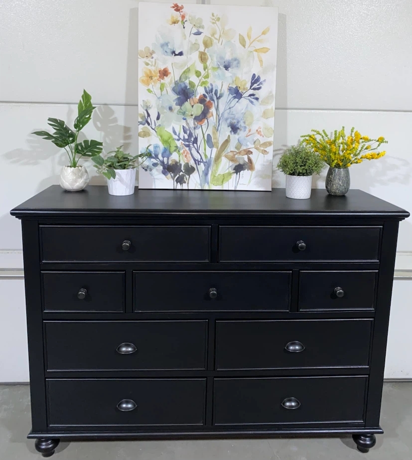 Beautiful Hardwood XL Long Dresser Midnight Black - photo 5