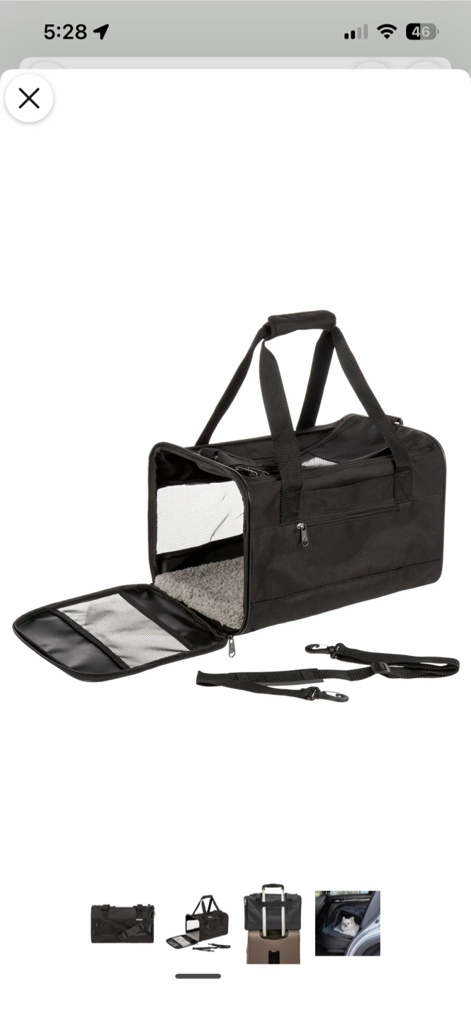 Sherpa Everyday Dog & Cat Pet Carrier - Medium, Black