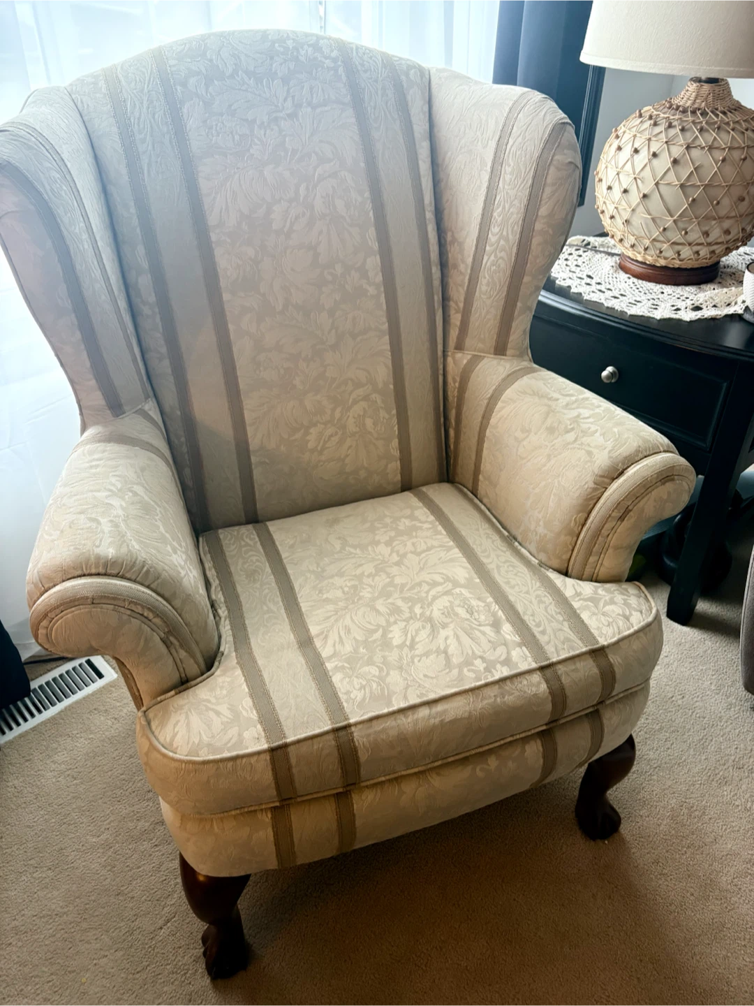 Vintage Wingback Armchair