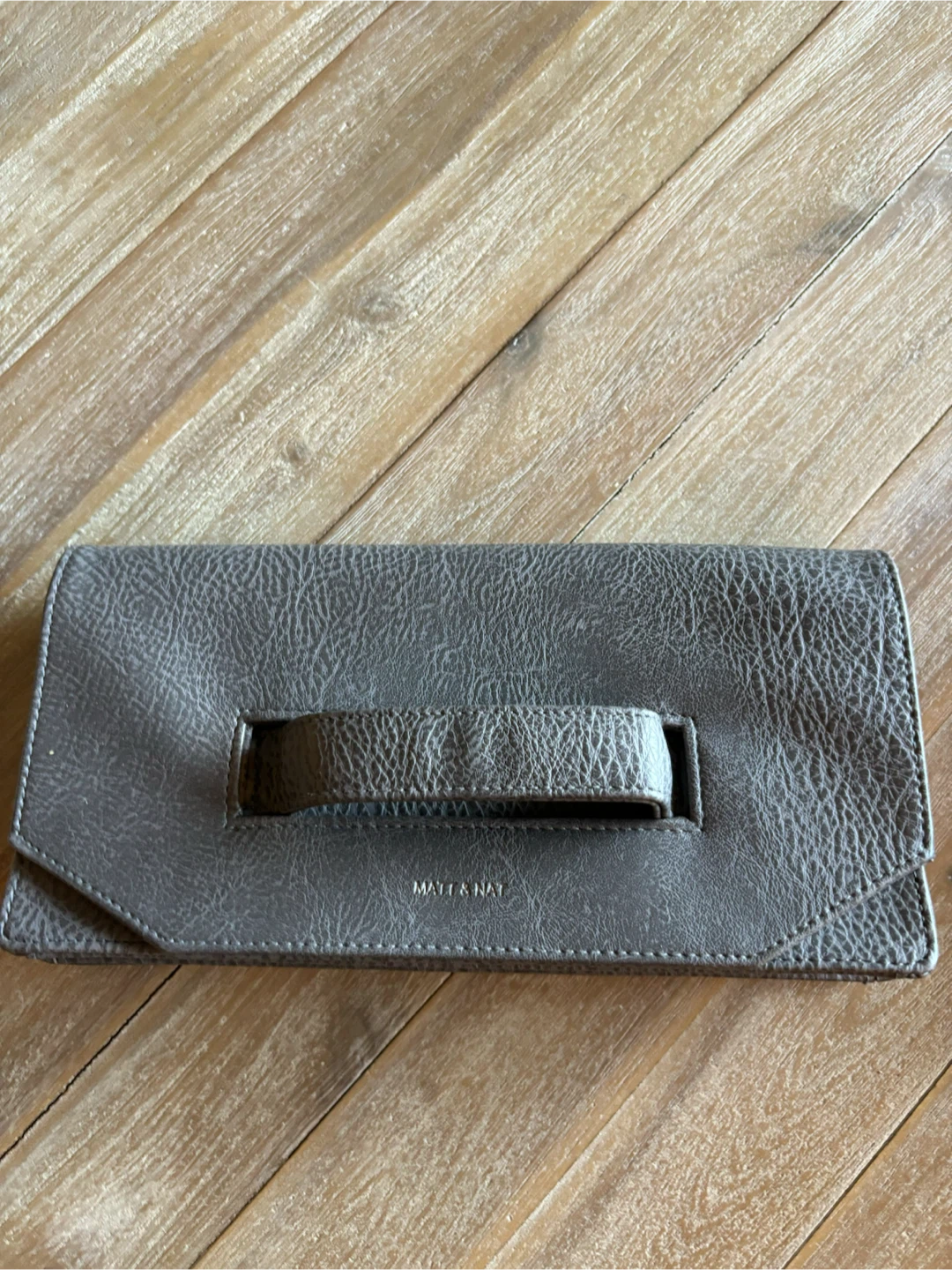 Matt & Nat Charcoal Grey clutch