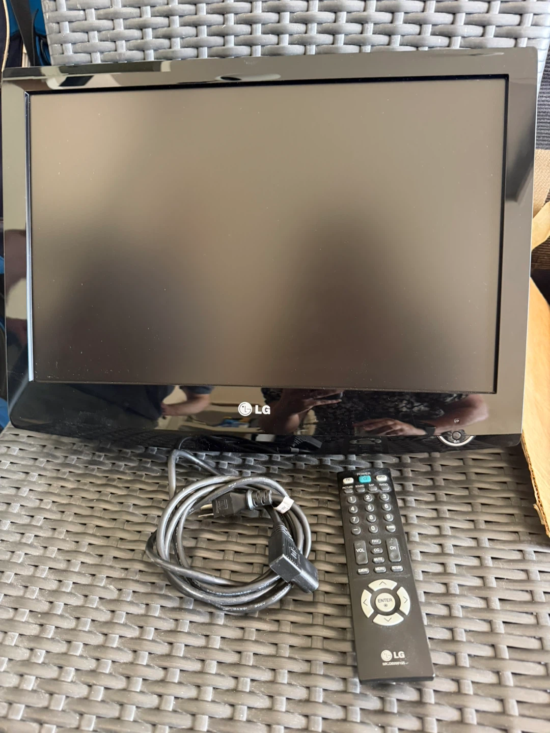 19” LG Television with bracket