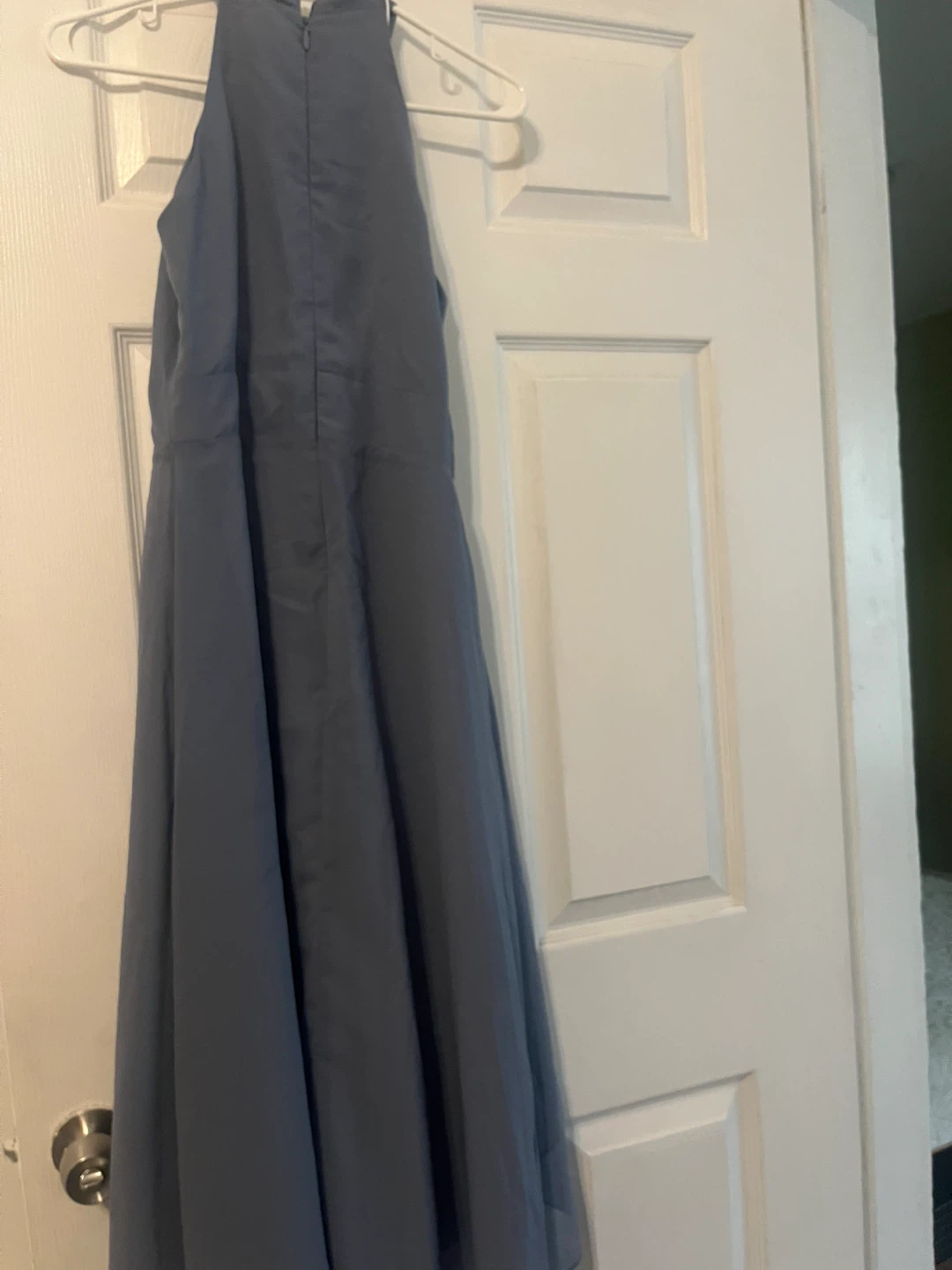 Blue Halter Neck High-Low Dress - photo 2