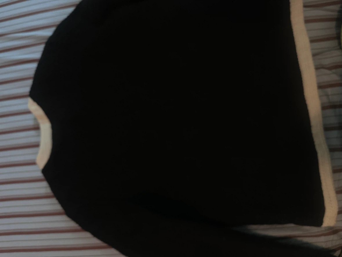 Studio Black Cardigan with White Trim - photo 3