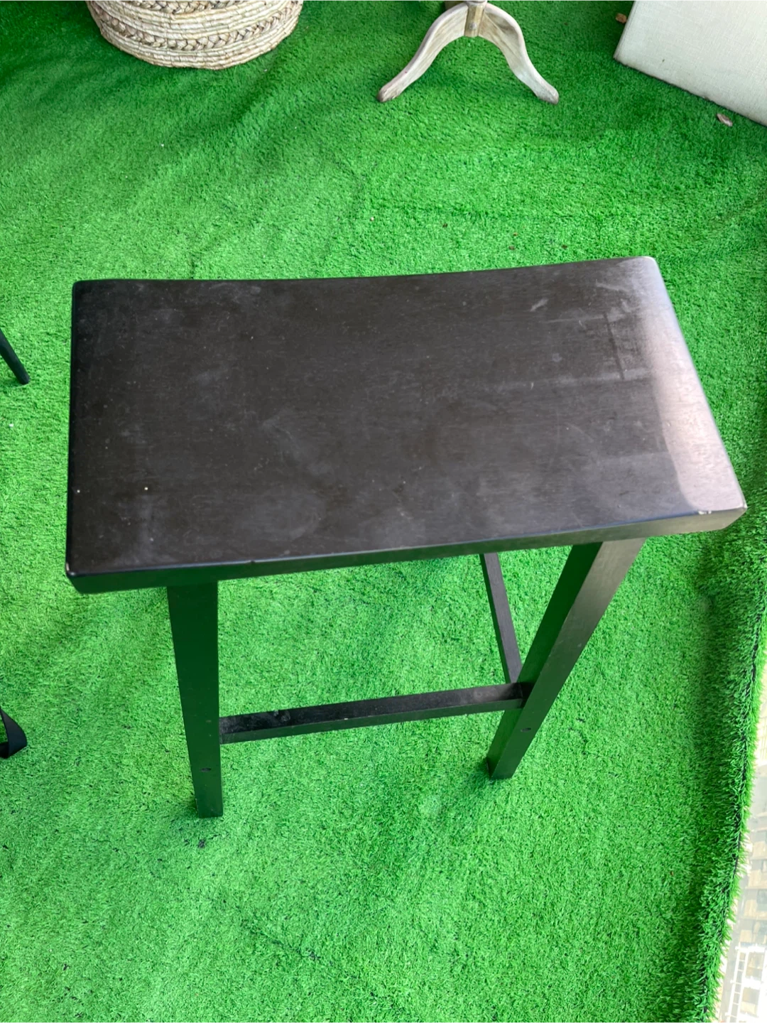 Black Wooden Bar Stool - photo 3