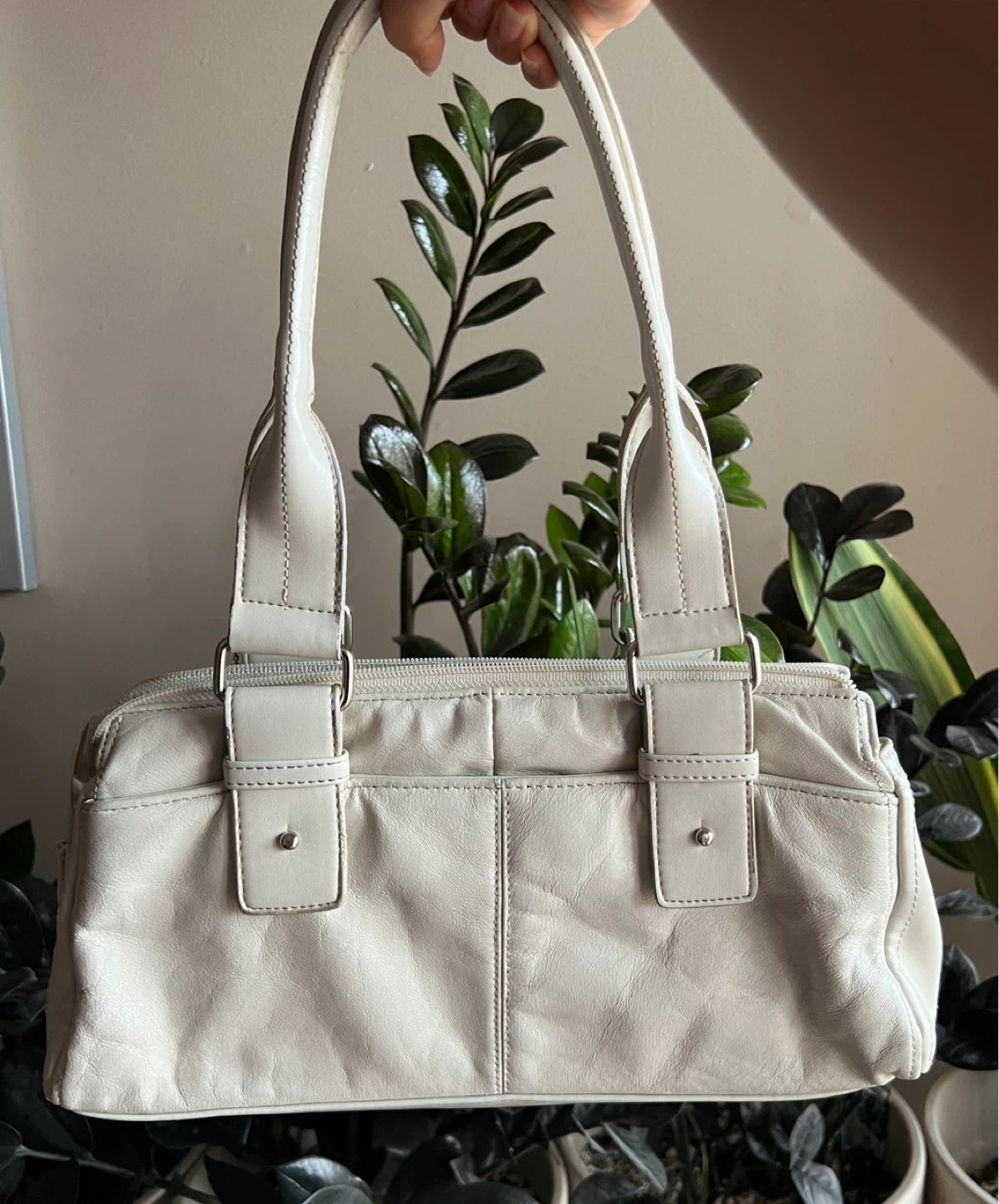 Linea Verdi Off White Leather Bag - photo 2