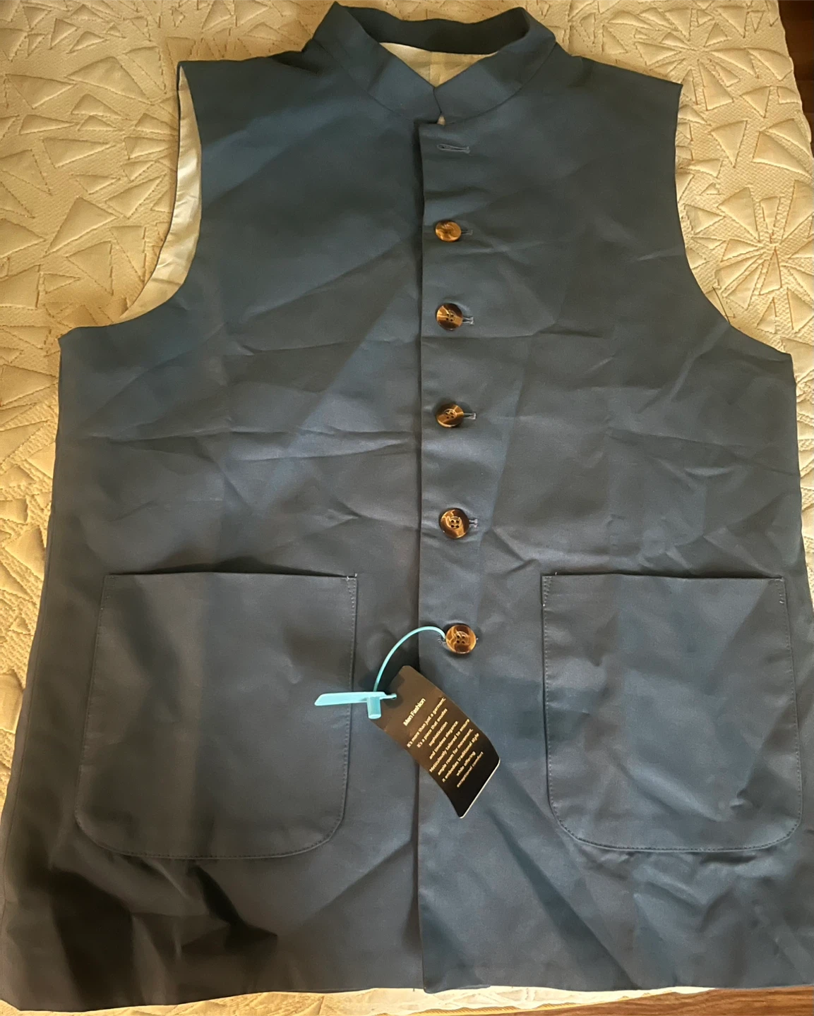 Blue Nehru Jacket Vest