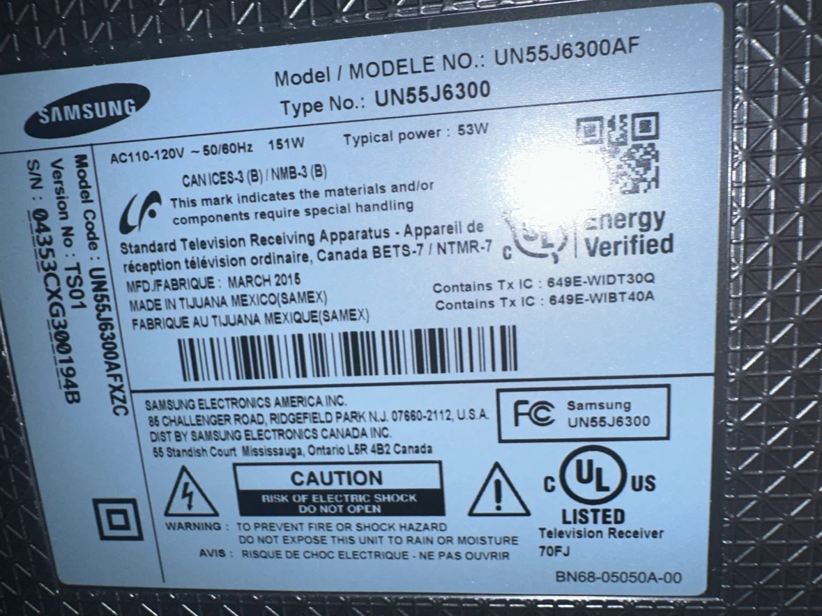 Samsung 55” HD LED Smart TV. Model-UN55J6300AF 55" Smart TV - photo 3
