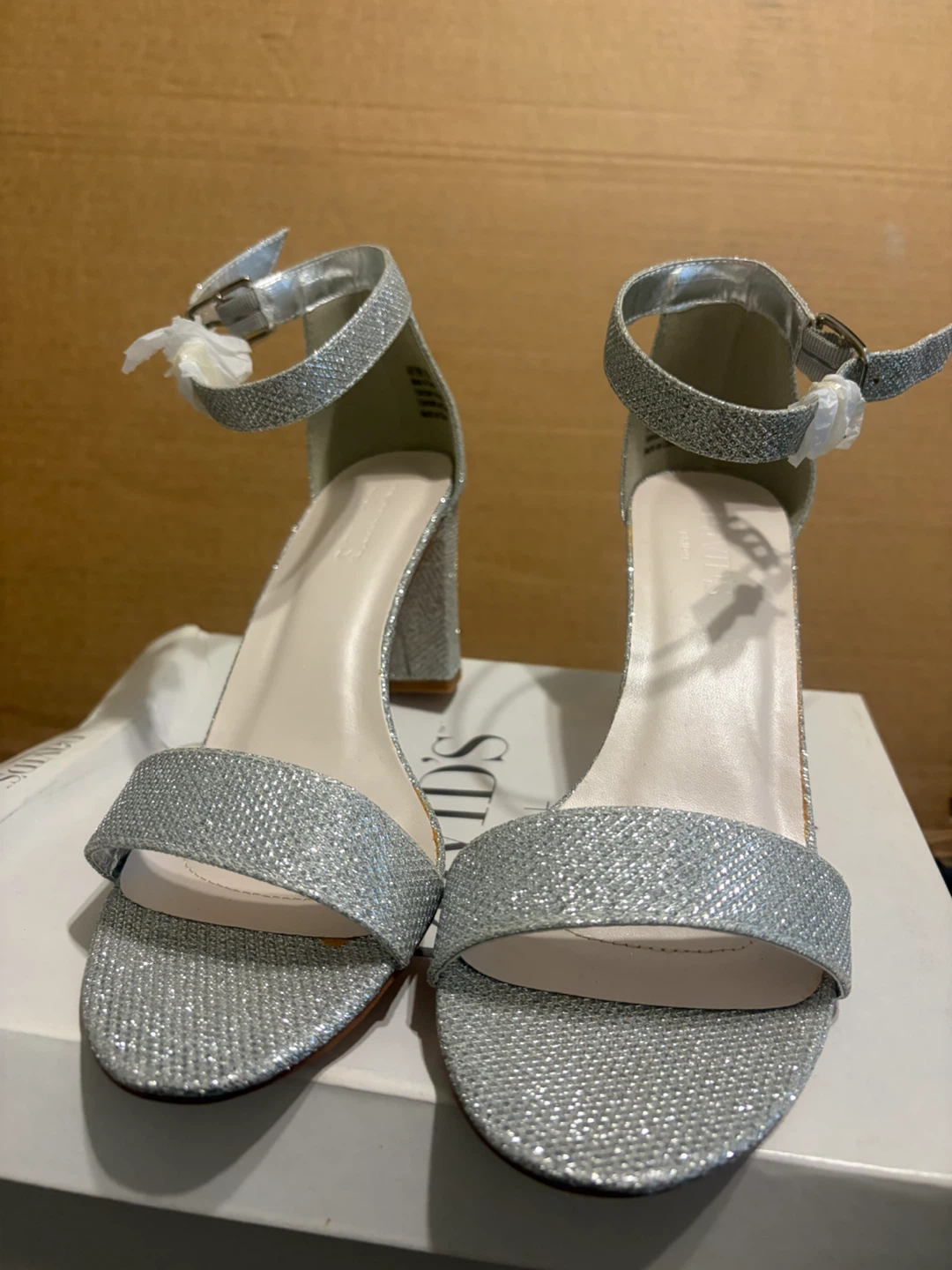 Silver Glitter Block Heels - photo 2