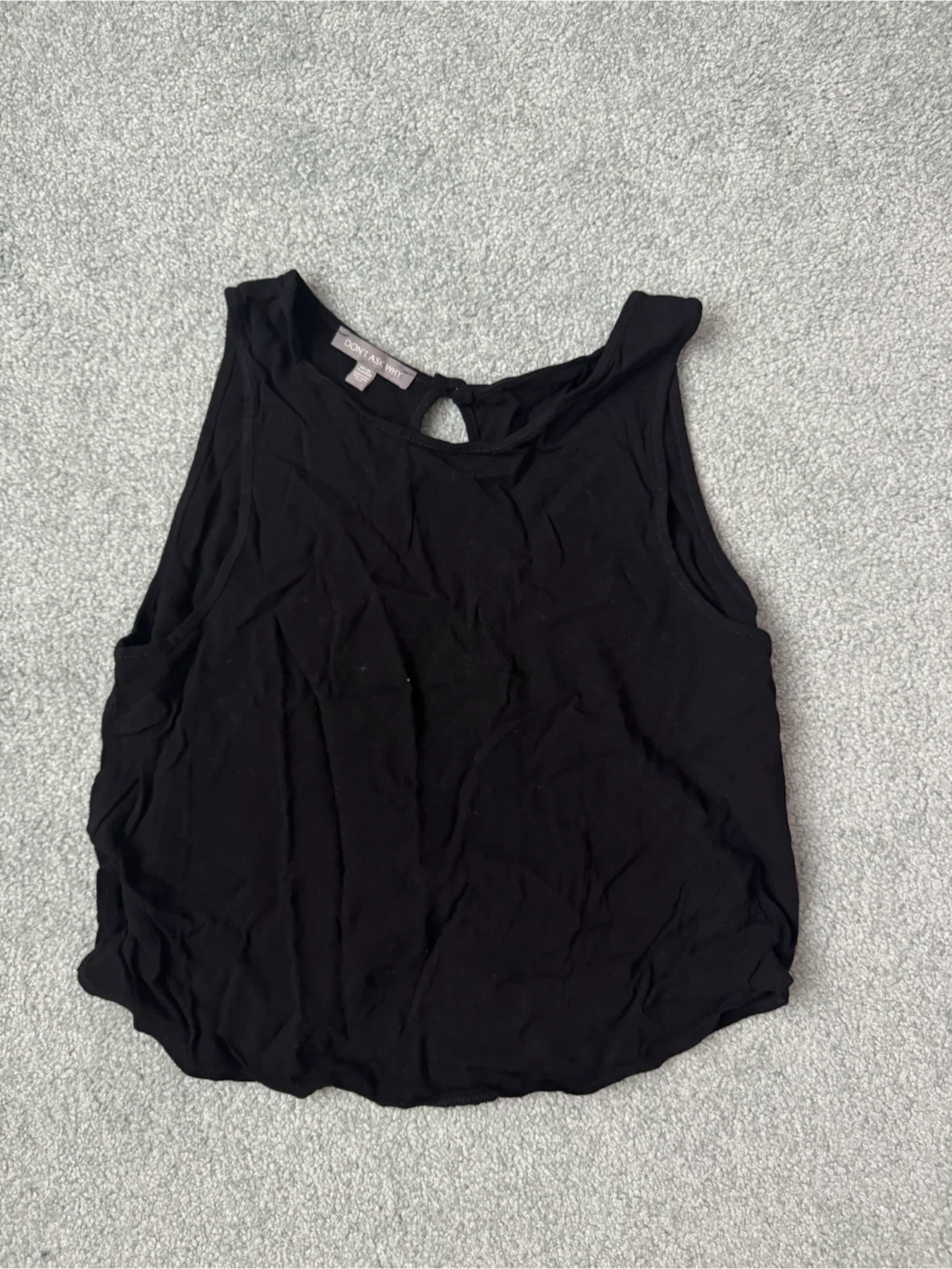 American Eagle Black Cropped Tank Top