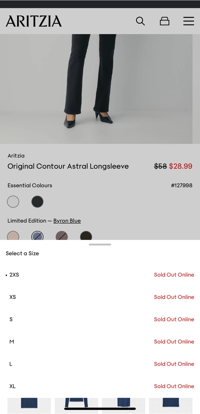 Aritzia Original Contour Astral Longsleeve - photo 4
