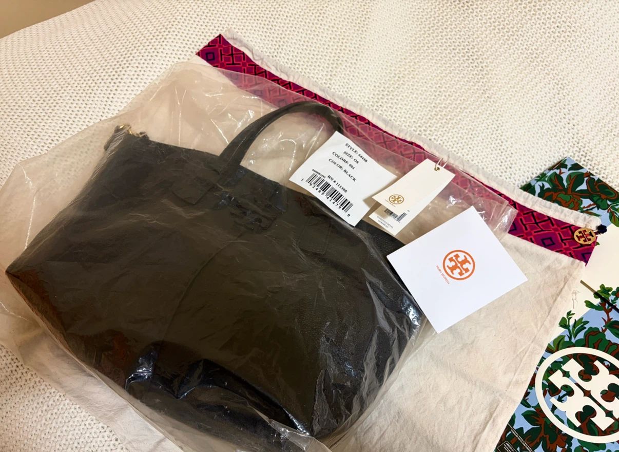 Tory Burch  McGraw Top-Zip Satchel Bag Black