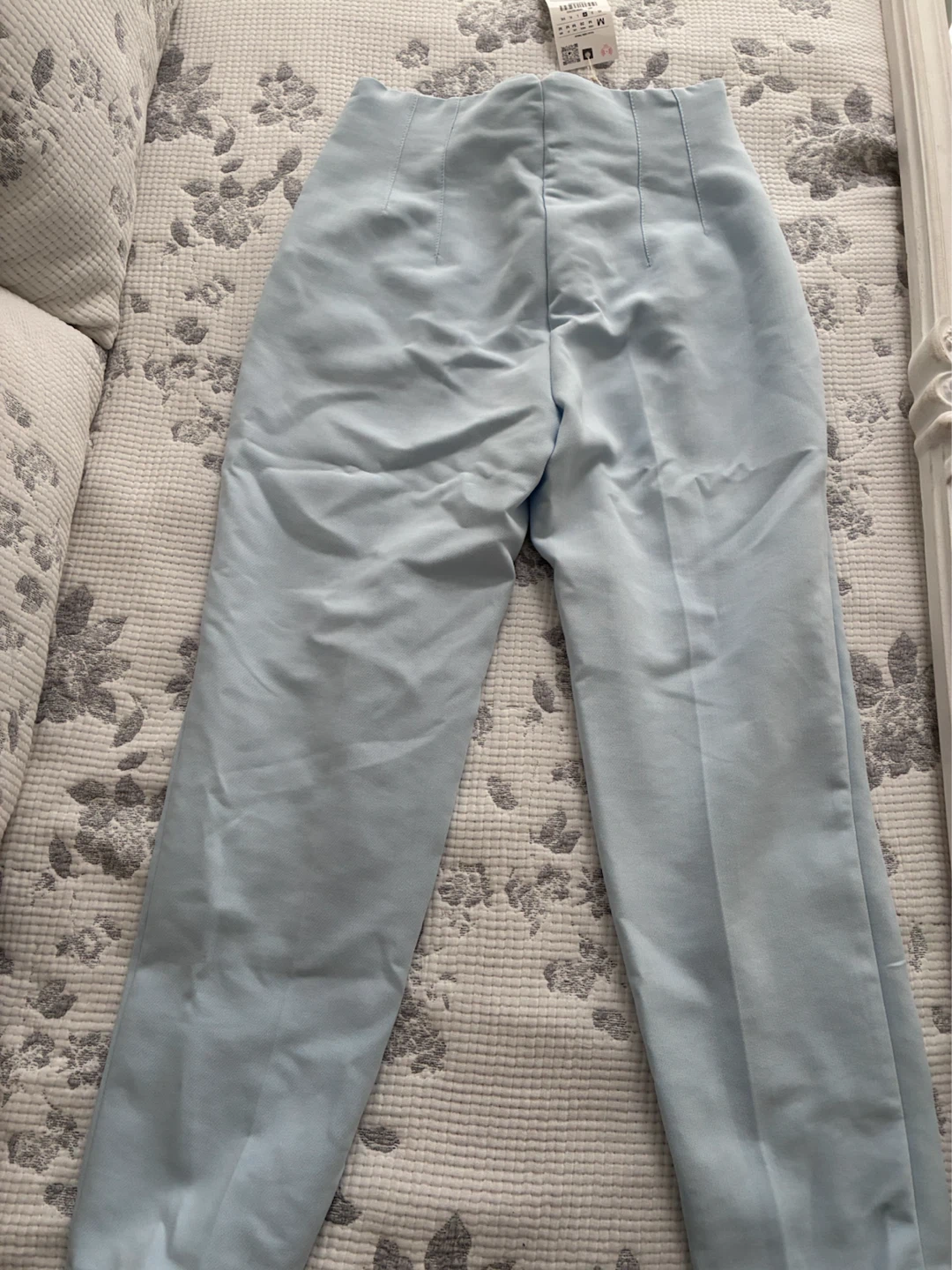 Zara High Waisted Light Blue Trousers - photo 2