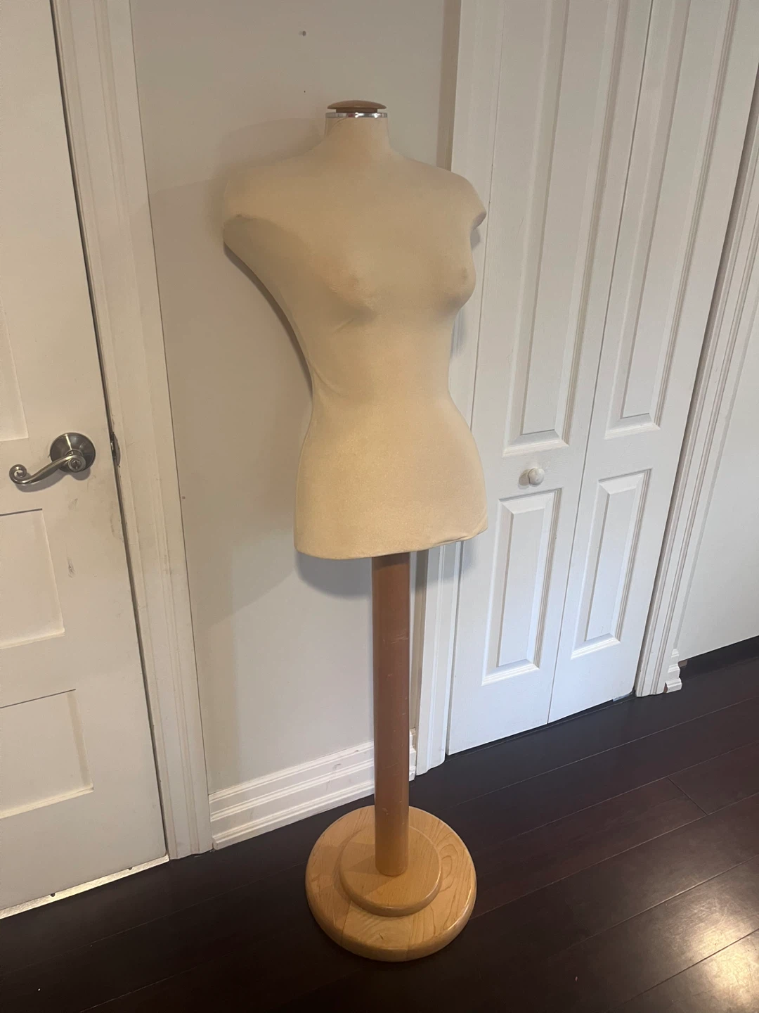 Judy mannequin on wooden stand
