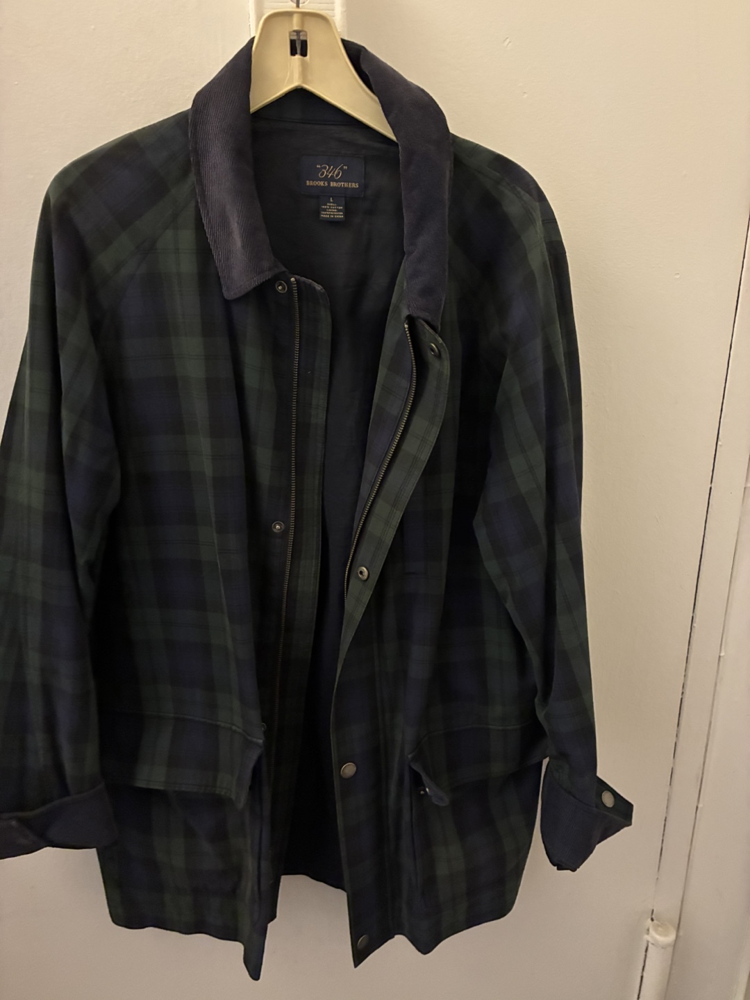 Brooks Brothers Plaid Barn Coat - Size L - photo 2