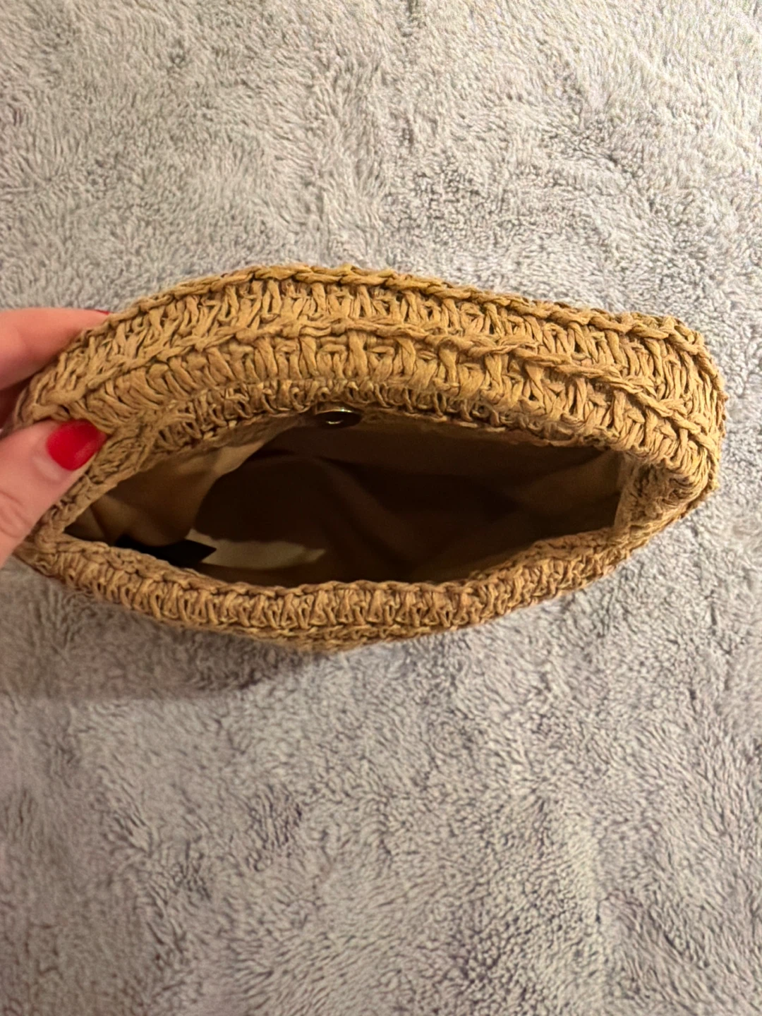 Woven straw handbag - photo 2