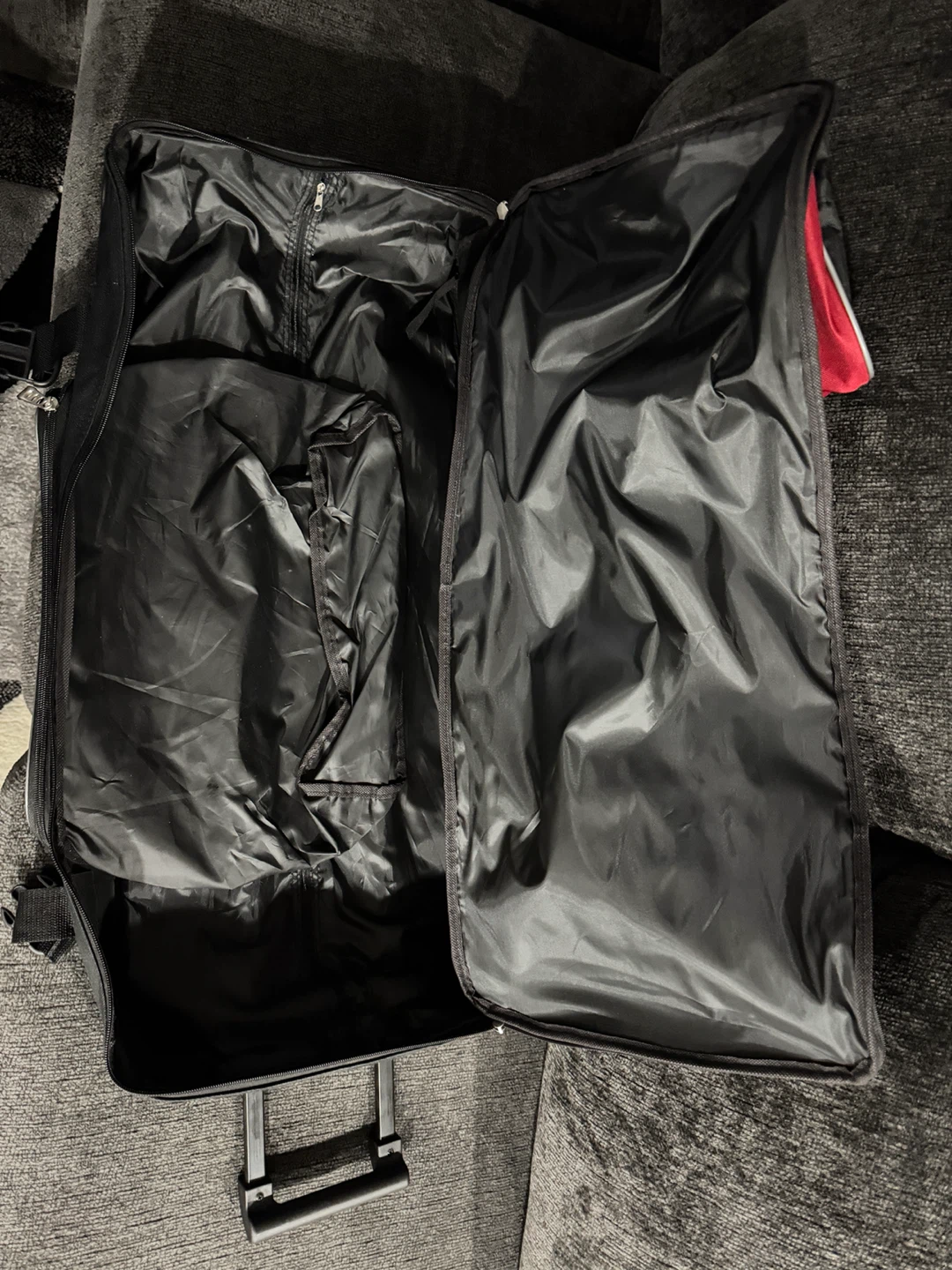 Red and Black Rolling Duffel Bag on wheels - photo 4