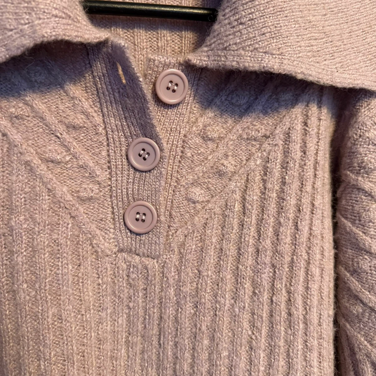 ASTR The Label Button Polo Sweater in Lilac - photo 5