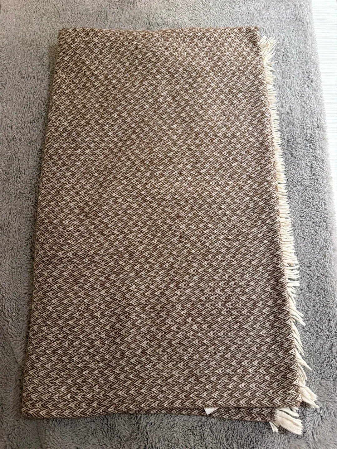 Patterned Throw Blanket with Fringe - photo 2