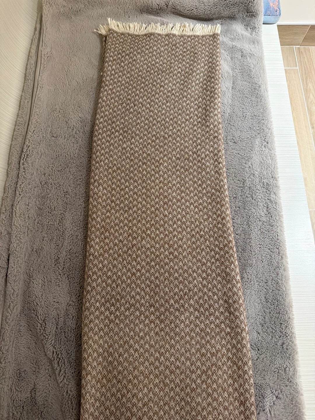 Patterned Throw Blanket with Fringe - photo 3