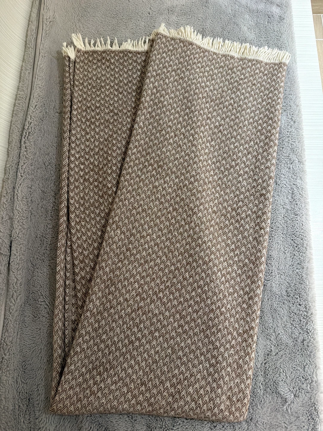 Patterned Throw Blanket with Fringe - photo 4