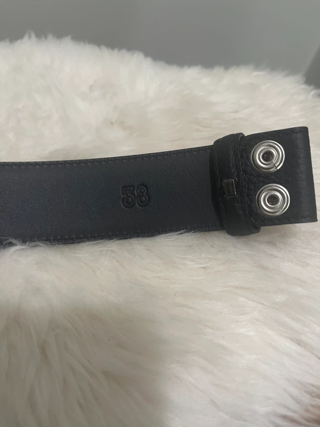 Chrome Hearts Black Leather Belt - photo 3