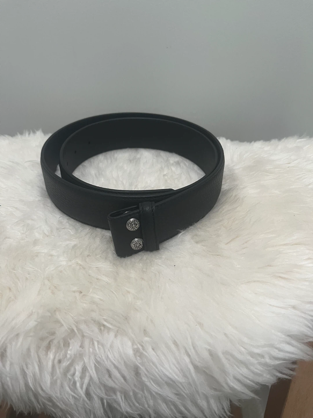 Chrome Hearts Black Leather Belt - photo 5