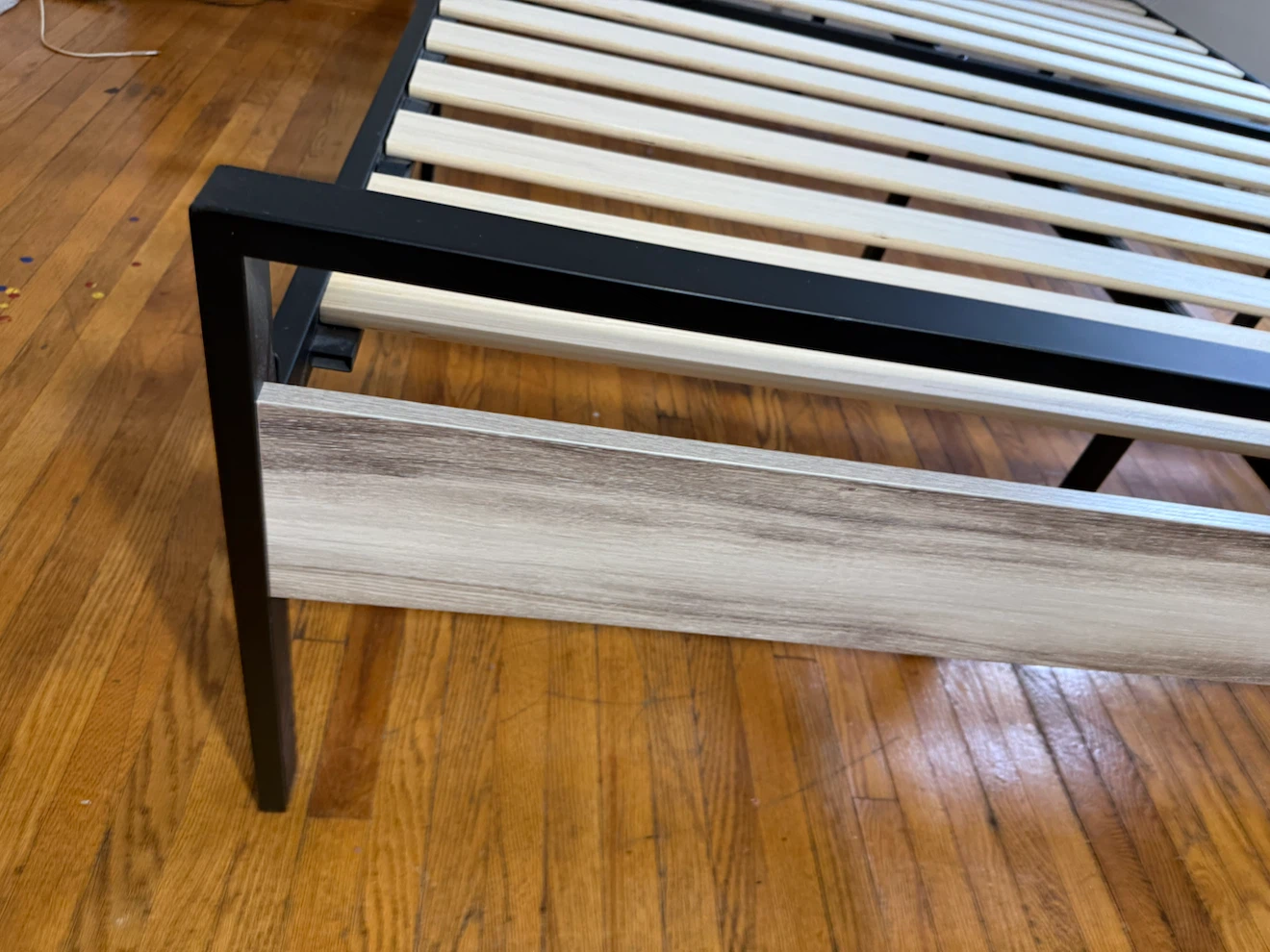 Metal Bed Frame with Wood Headboard - photo 3