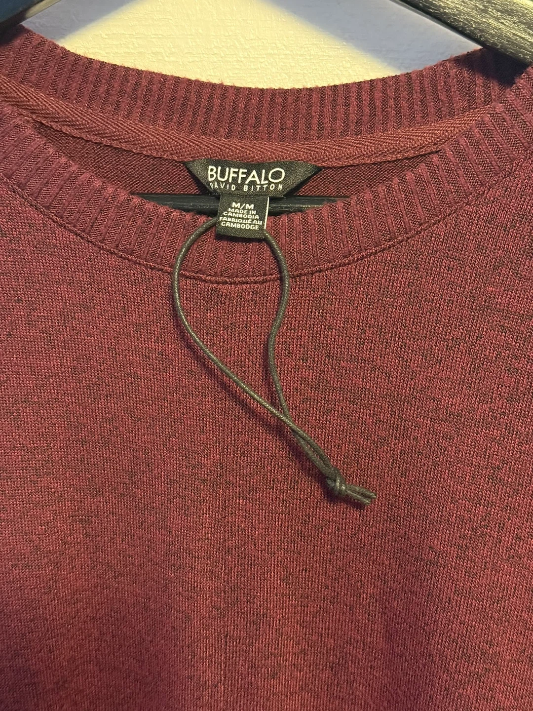Buffalo David Bitton Long Sleeve Lightweight Maroon Knit Sweater - photo 3