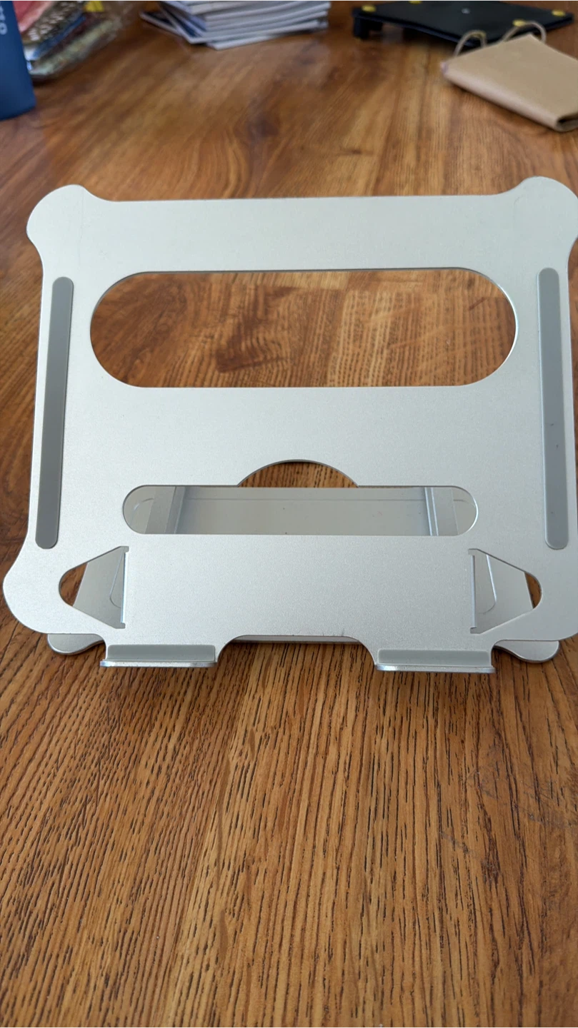 Silver Aluminum Laptop Stand