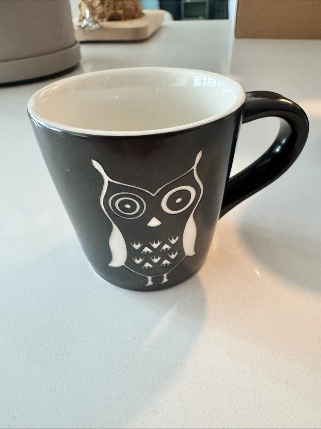 Stokes Set of 4 Black Owl Espresso Cups