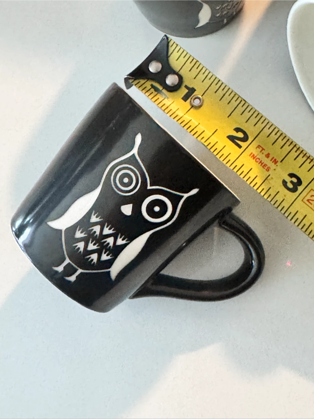 Stokes Set of 4 Black Owl Espresso Cups - photo 4