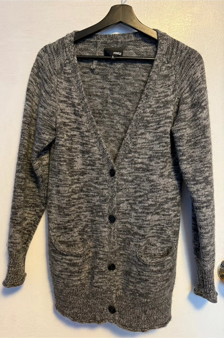 Aritzia Wilfred Free Heathered Grey Long Cardigan