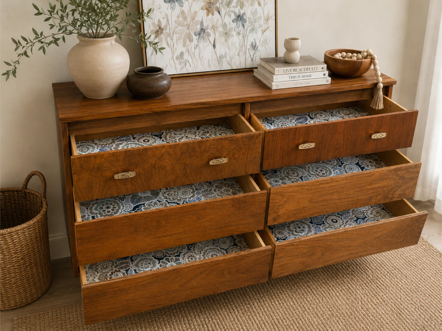 ✨ Vintage Restored MCM Wood Dresser - photo 3