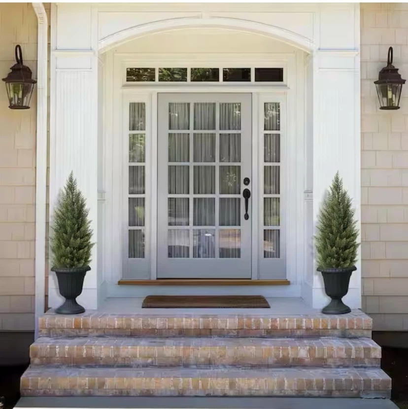 New 4 ft VeriNatural 2-Pack Artificial Cedar Topiary Trees - photo 3