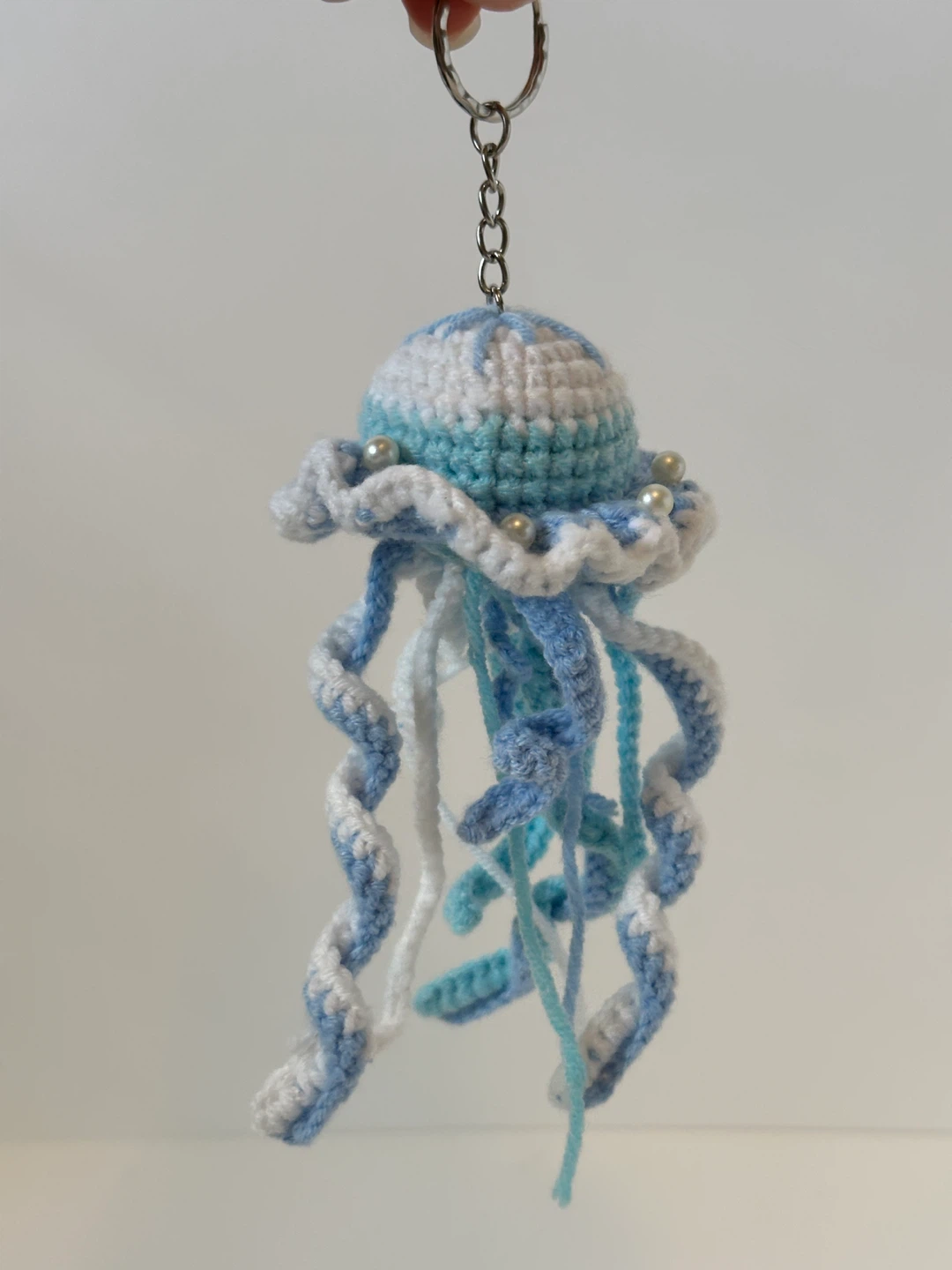 Handmade Crochet Jellyfish Keychain