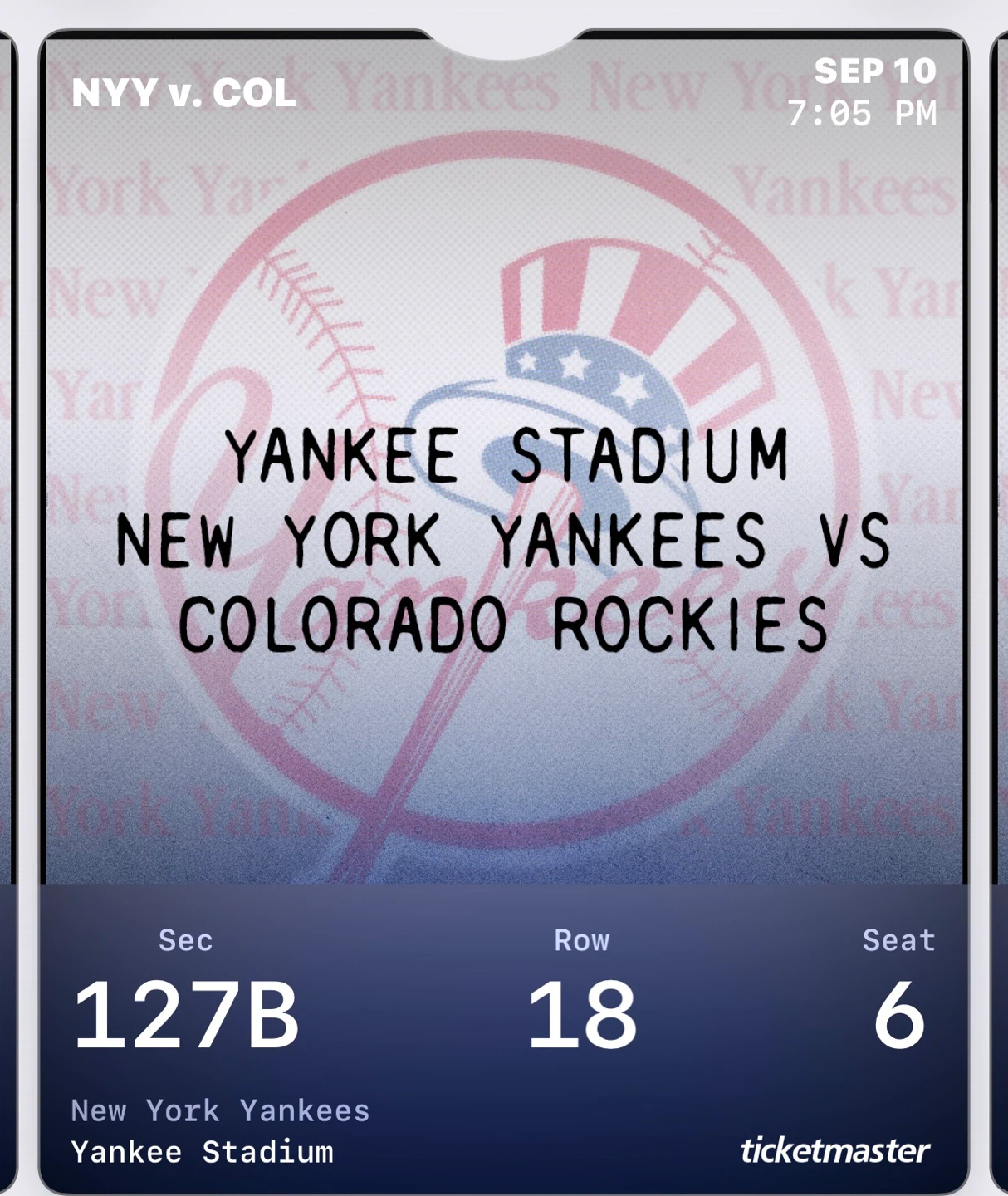New York Yankees vs Colorado Rockies Ticket - Sept 10 - photo 3