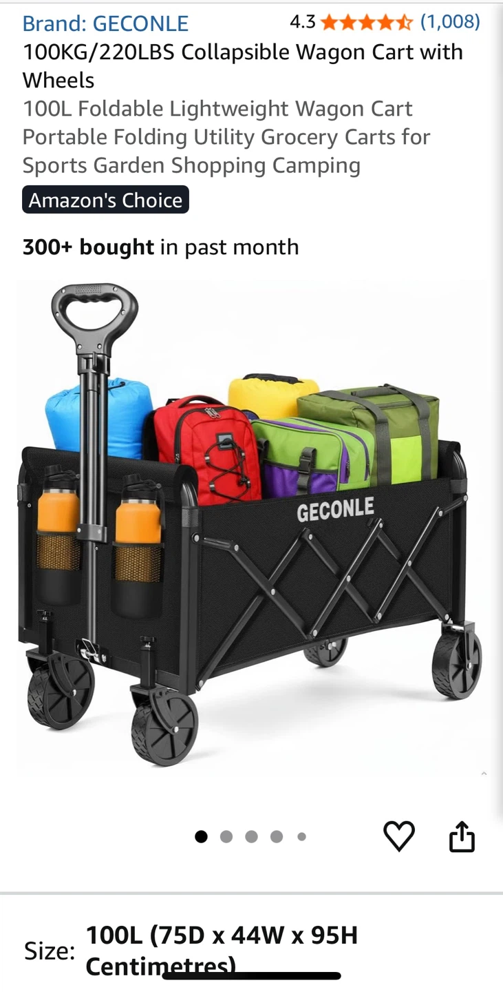 Sturdy with swivels wheels, folding wagon/trolley/cart - photo 4