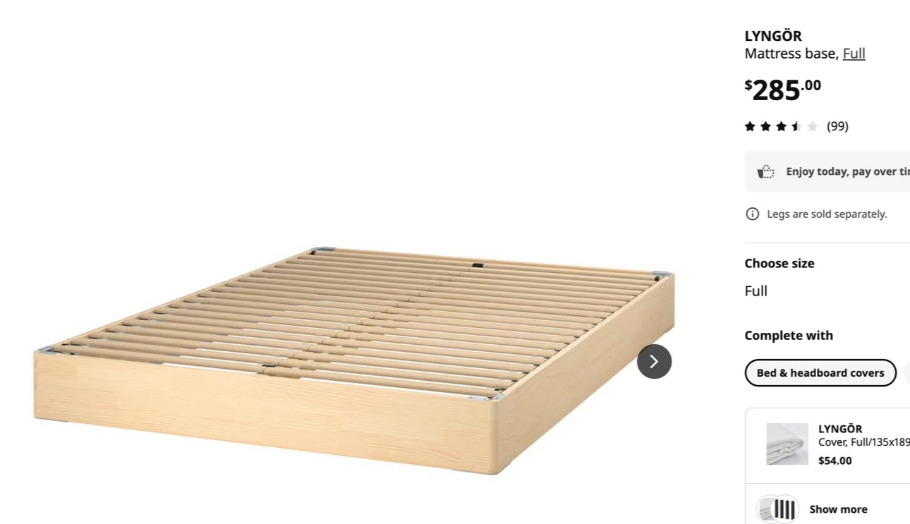 IKEA LYNGÖR Mattress Base - Full Size - photo 2