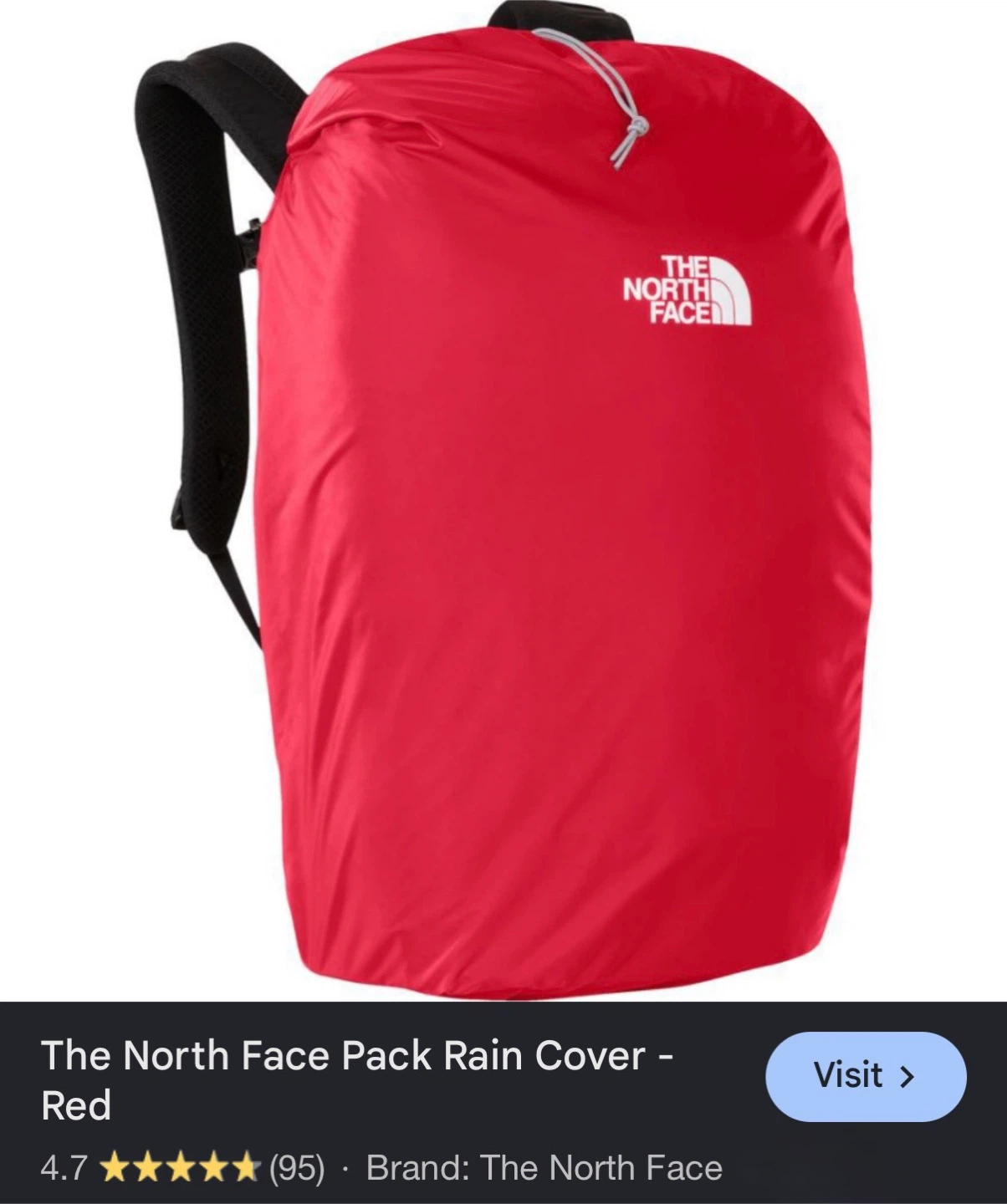 NEW The North Face Pack Rain Cover - Red, Size S - photo 4